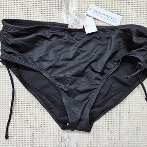 Beach Betty by Miracle Brands Women's Bikini Swim Bottom Size Large - Black
